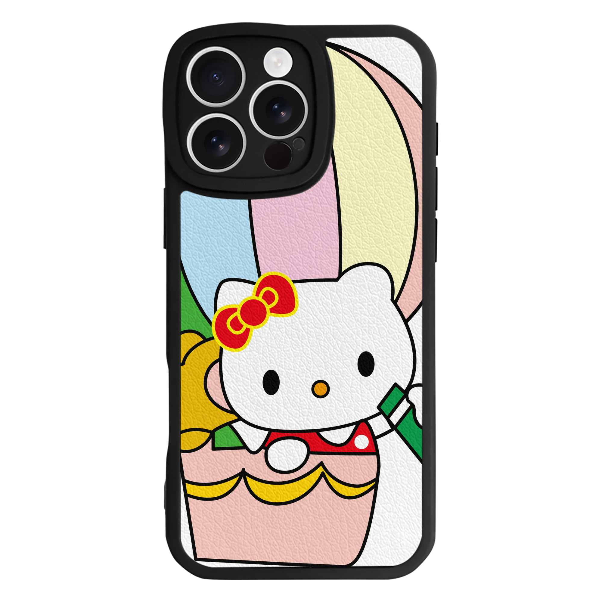 （画像用） Hello Kitty ハローキティ 【iPhone 16シリーズ対応】シリコンスマホケース（レザー調） 材質：シリコン
